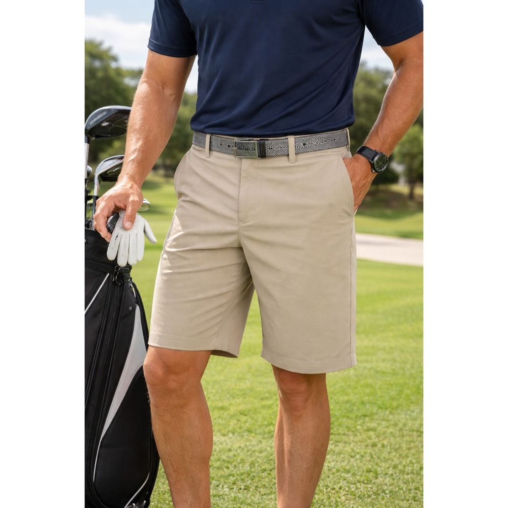 Travis Matthew Men's 42 Beige Performance‎ 10" Golf Shorts Dress Shorts